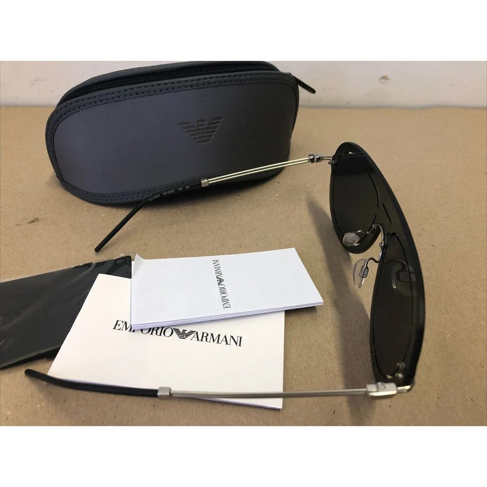 Emporio Armani EA 2057 Grey Rose Gold Men's Aviator Sunglasses
